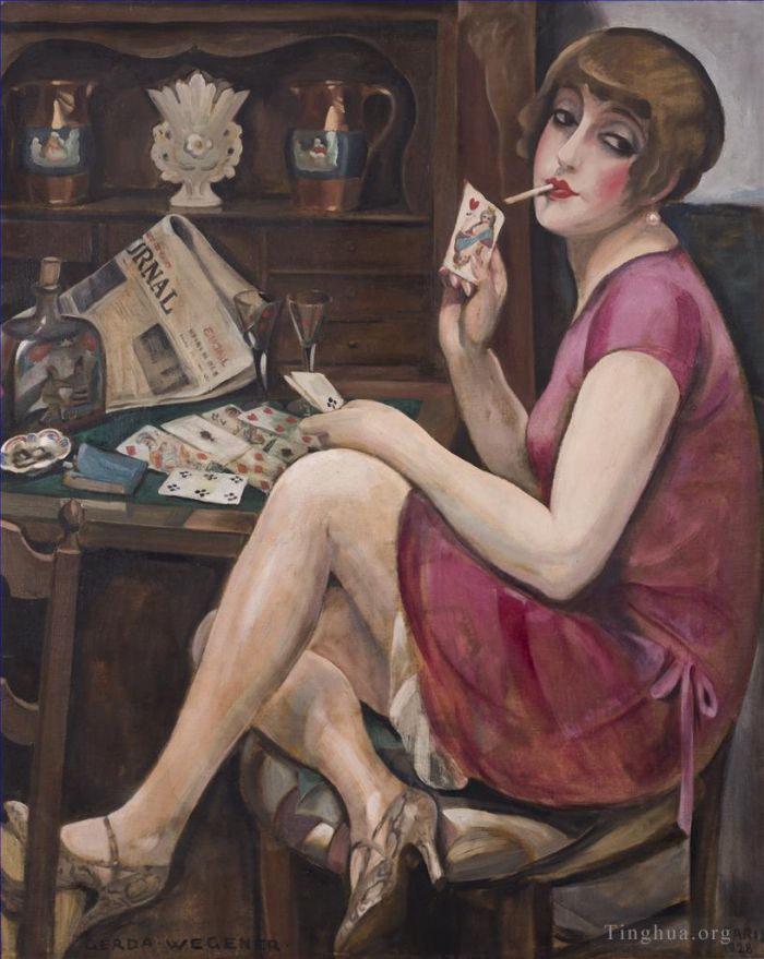 Gerda Wegener Oil Painting - Queen of Hearts