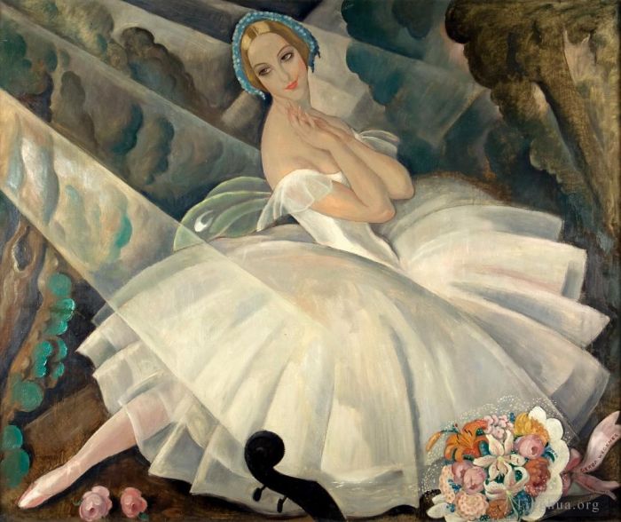 Gerda Wegener Oil Painting - The Ballerina Ulla Poulsen in the Ballet Chopiniana
