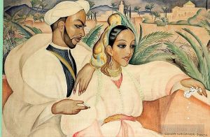 Artist Gerda Wegener's Work - Oriental couple