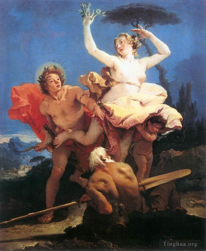 Giovanni Battista Tiepolo Oil Painting - Apollo and Daphne
