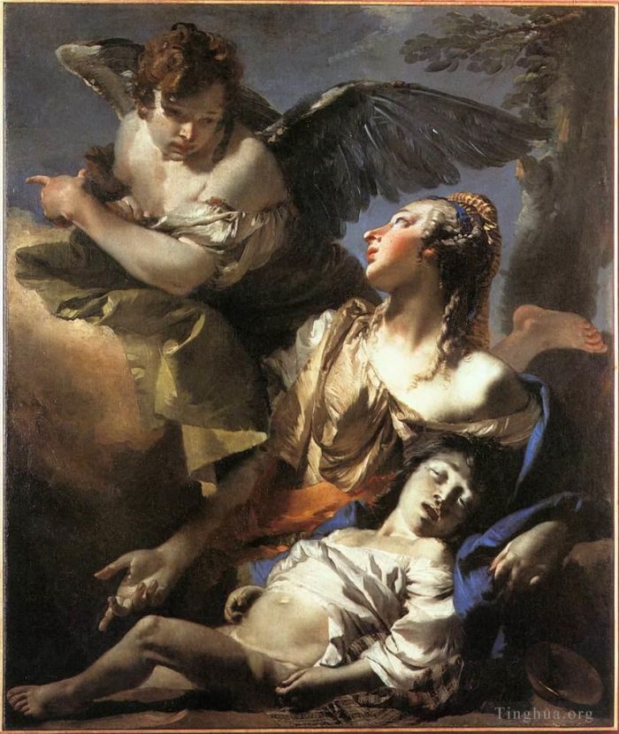 Giovanni Battista Tiepolo Oil Painting - The Angel Succouring Hagar