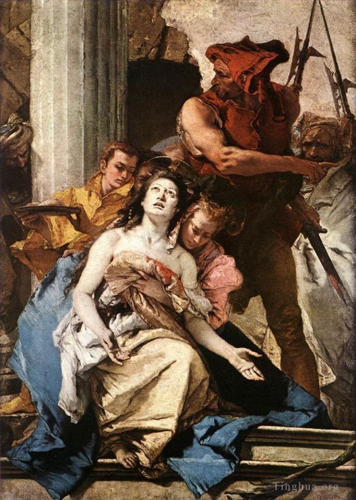 Giovanni Battista Tiepolo Oil Painting - The Martyrdom of St Agatha