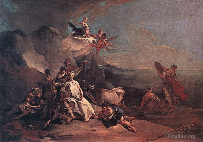 Giovanni Battista Tiepolo Oil Painting - The Rape of Europa