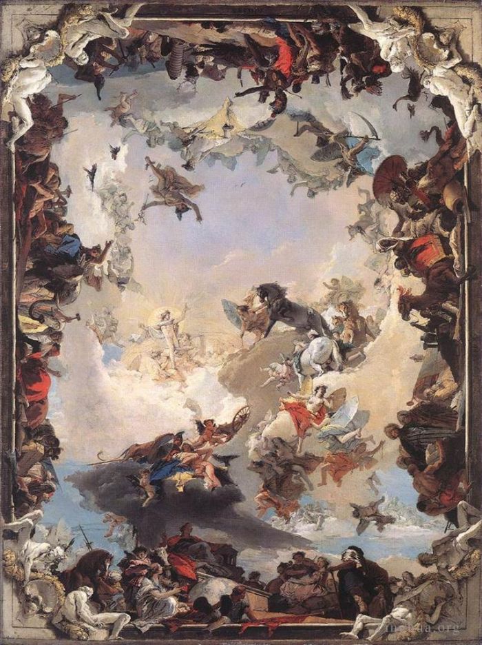 Giovanni Battista Tiepolo Various Paintings - Allegory of the Planets and Continents