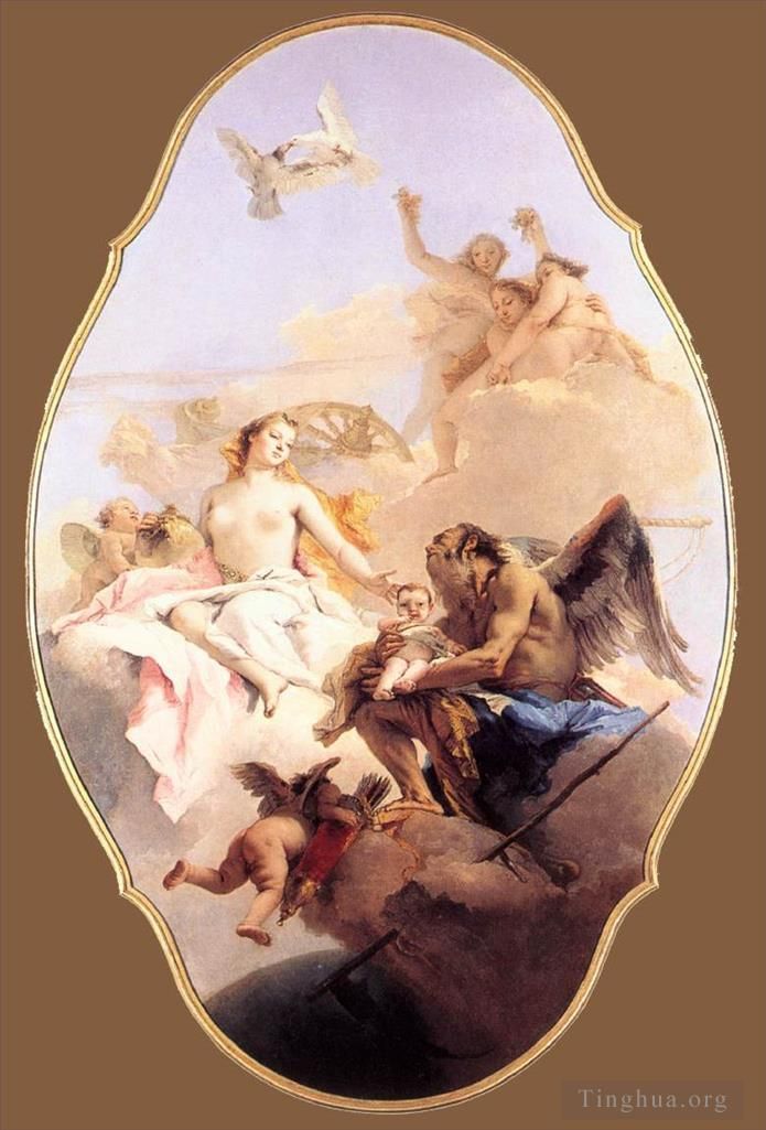 Giovanni Battista Tiepolo Various Paintings - An Allegory with Venus and Time