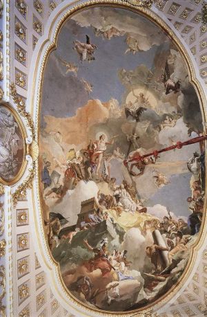Artist Giovanni Battista Tiepolo's Work - Palacio Real The Apotheosis of the Spanish Monarchy