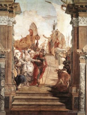 Artist Giovanni Battista Tiepolo's Work - Palazzo Labia The Meeting of Anthony and Cleopatra