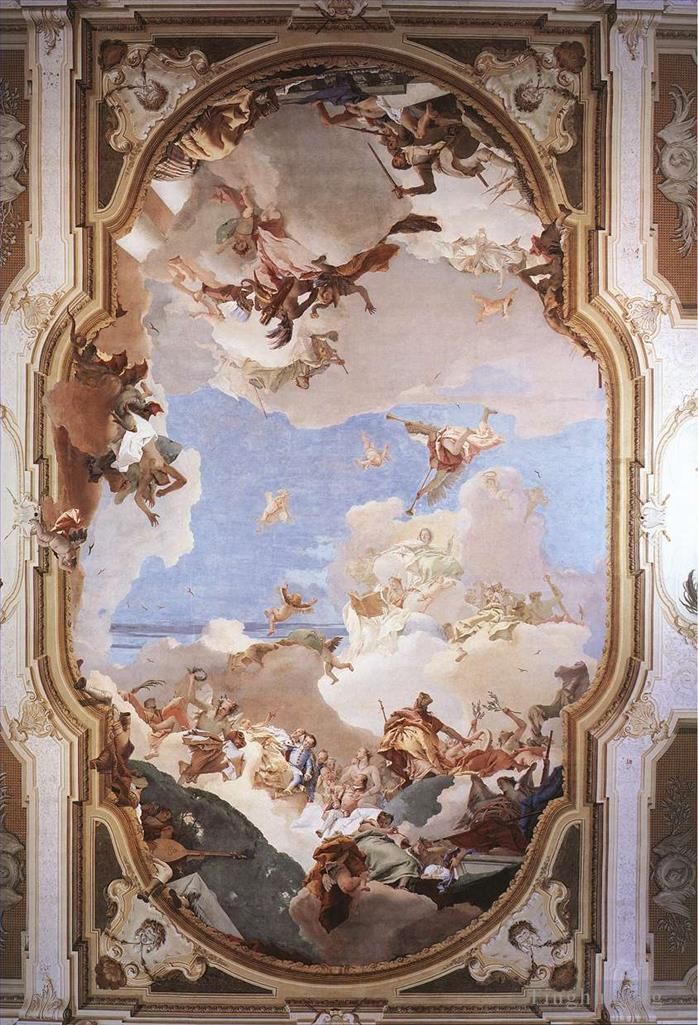 Giovanni Battista Tiepolo Various Paintings - The Apotheosis of the Pisani Family