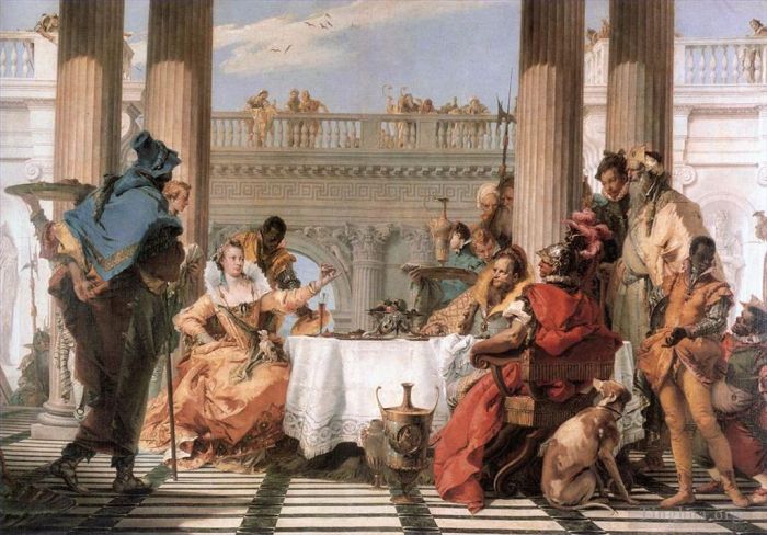 Giovanni Battista Tiepolo Various Paintings - The Banquet of Cleopatra