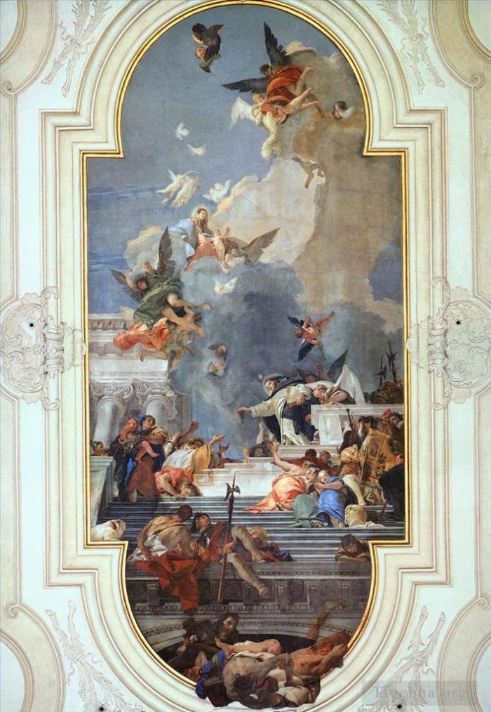Giovanni Battista Tiepolo Various Paintings - The Institution of the Rosary
