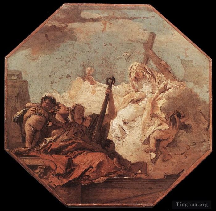 Giovanni Battista Tiepolo Various Paintings - The Theological Virtues