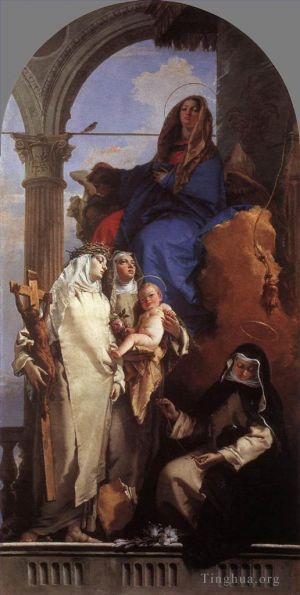 Artist Giovanni Battista Tiepolo's Work - The Virgin Appearing to Dominican Saints