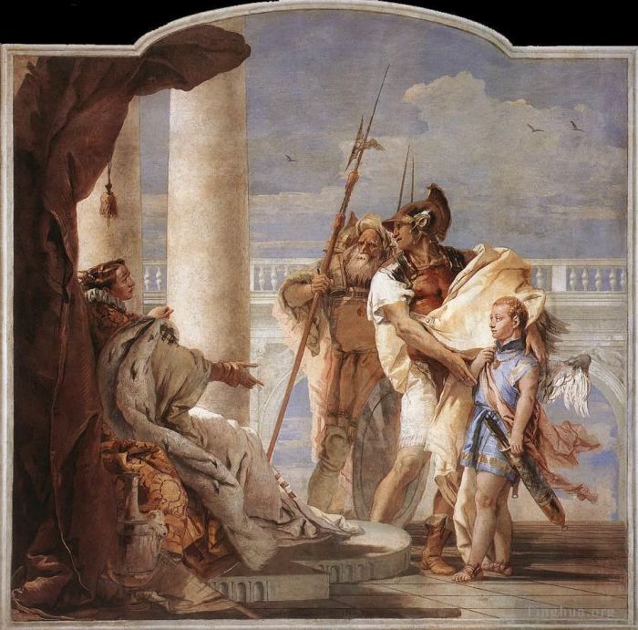 Giovanni Battista Tiepolo Various Paintings - Villa Valmarana Aeneas Introducing Cupid Dressed as Ascanius to Dido