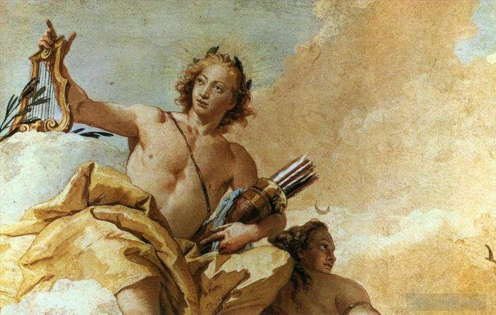 Giovanni Battista Tiepolo Various Paintings - Villa Valmarana Apollo and Diana