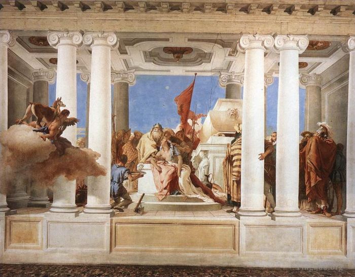 Giovanni Battista Tiepolo Various Paintings - Villa Valmarana The Sacrifice of Iphigenia