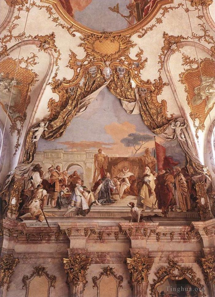 Giovanni Battista Tiepolo Various Paintings - Wurzburg The Investiture of Herold as Duke of Franconia