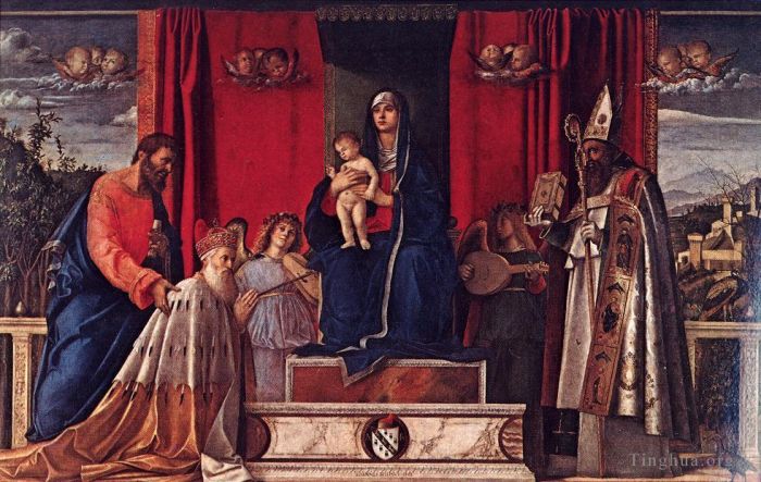 Giovanni Bellini Oil Painting - Barbarigo altarpiece