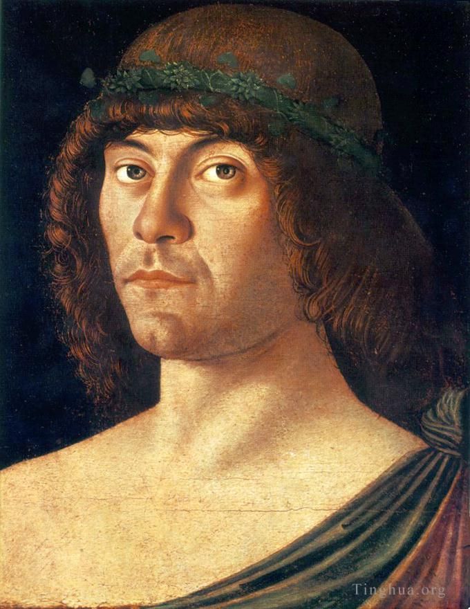 Giovanni Bellini Oil Painting - Portrait of a humanist
