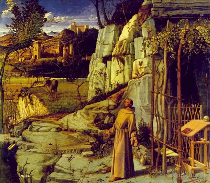 Giovanni Bellini Oil Painting - St Francis in ecstasy