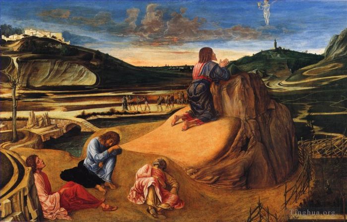 Giovanni Bellini Oil Painting - The agony in the garden