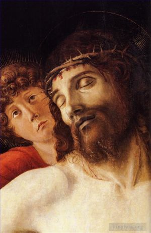 Artist Giovanni Bellini's Work - The dead christ supported by two angels dt1