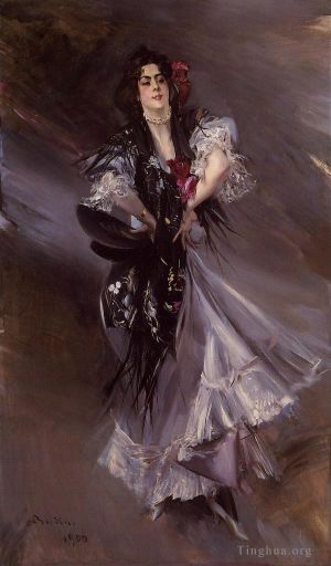 Artist Giovanni Boldini's Work - Portrait of Anita de la FerieThe Spanish Dancer