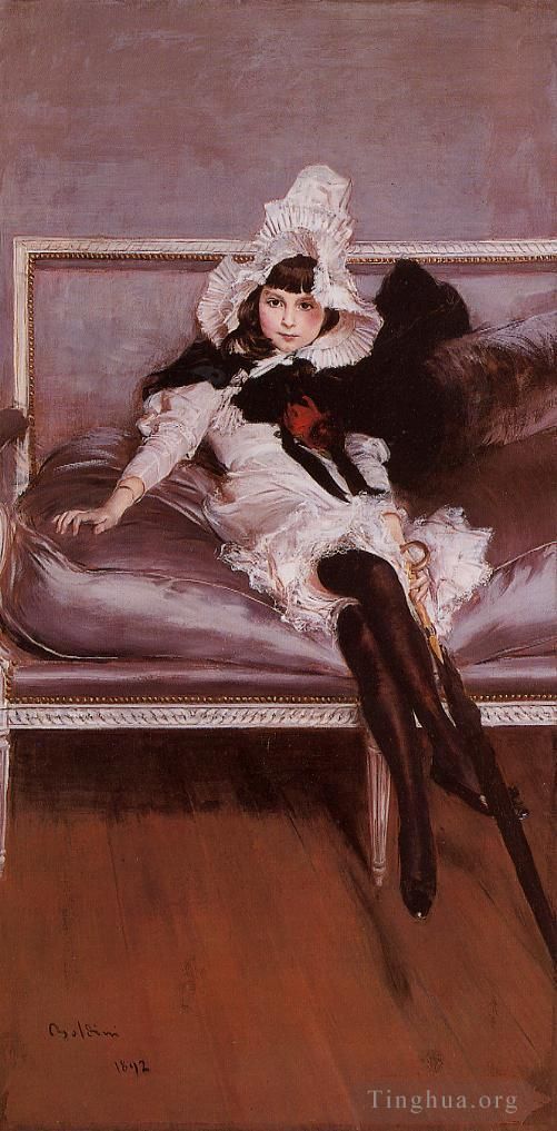 Giovanni Boldini Oil Painting - Portrait of Giovinetta Errazuriz