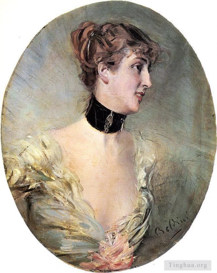Giovanni Boldini Oil Painting - The Countess Ritzer