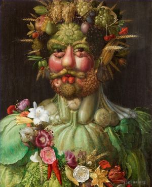 Artist Giuseppe Arcimboldo's Work - Rudolf II of Habsburg as Vertumnus
