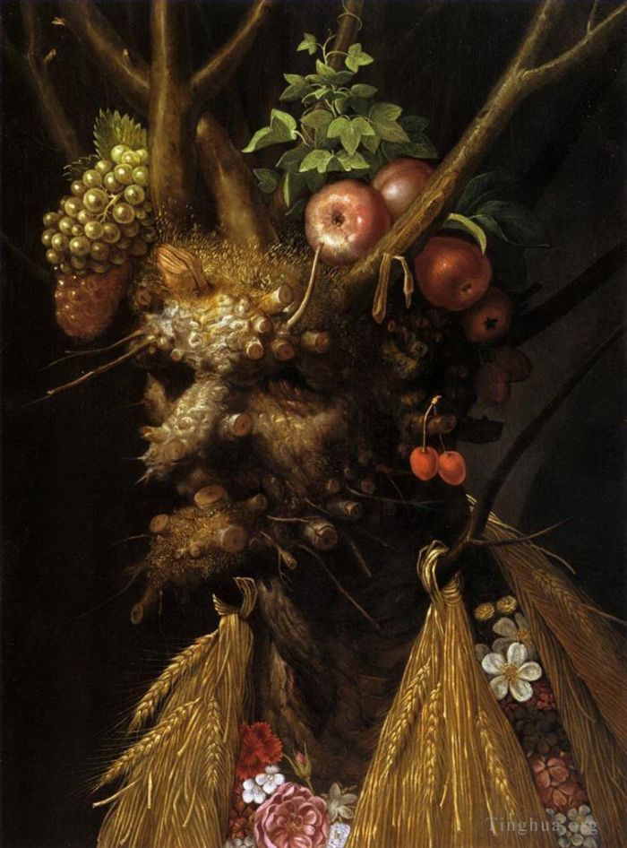 Giuseppe Arcimboldo Oil Painting - The Four Seasons in one Head