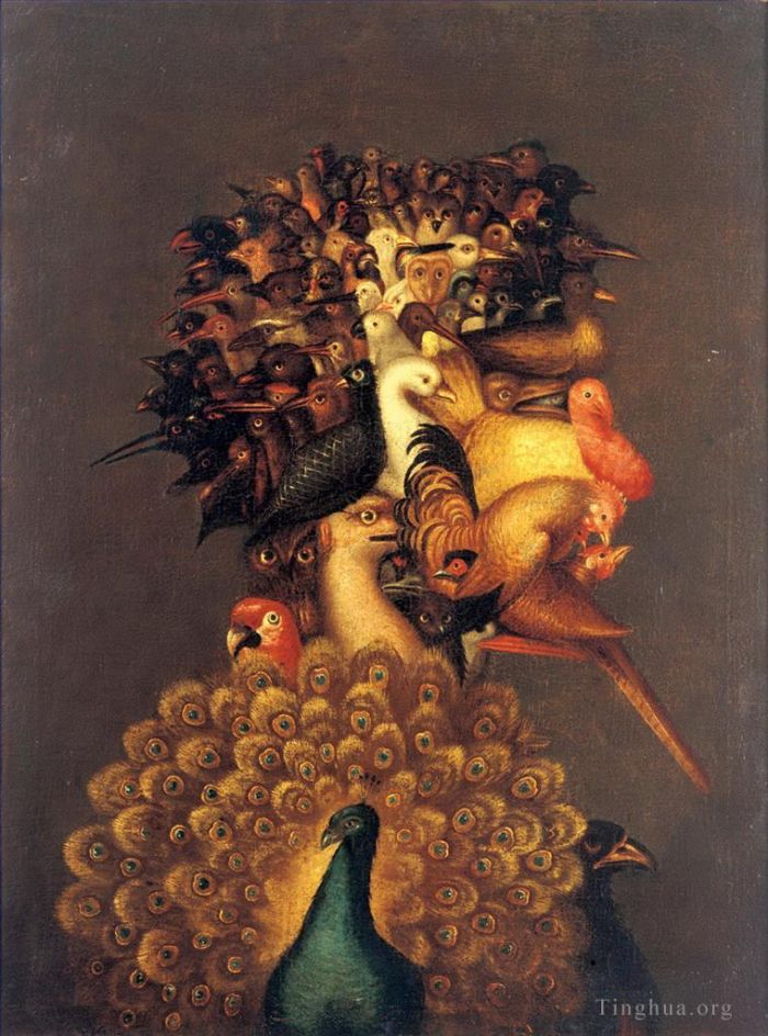 Giuseppe Arcimboldo Oil Painting - Man of birds