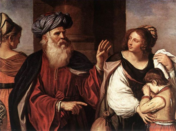 Guercino Oil Painting - Abraham Casting Out Hagar and Ishmael