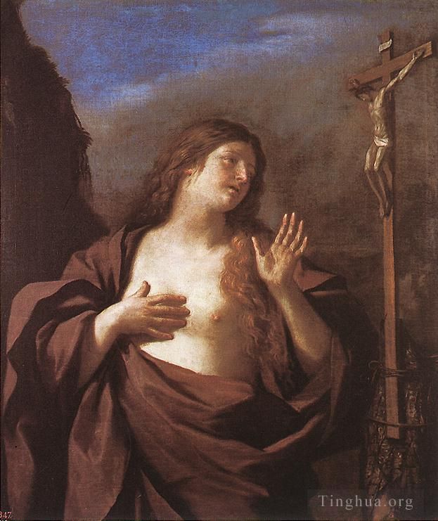 Guercino Oil Painting - Mary Magdalene in Penitence