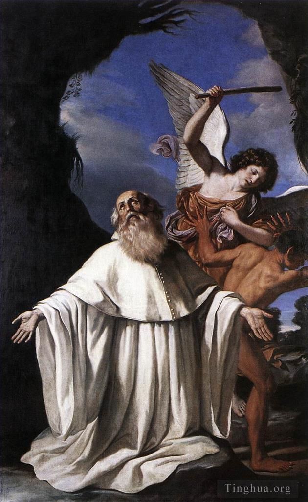 Guercino Oil Painting - St Romuald