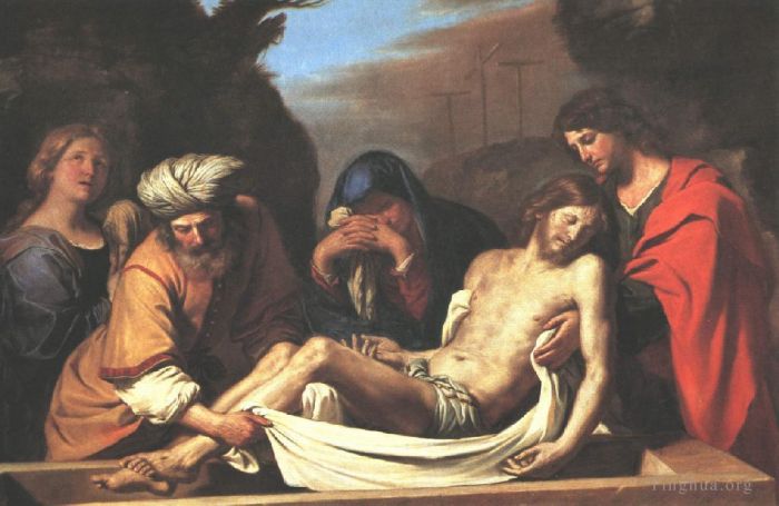 Guercino Oil Painting - The Entombment of Christ