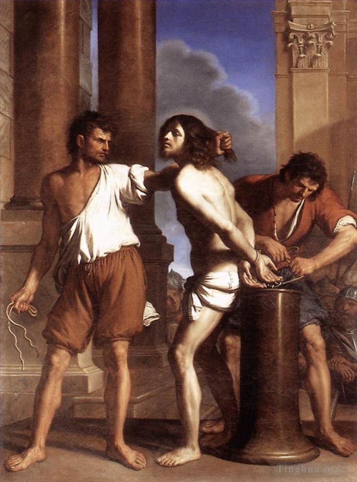 Guercino Oil Painting - The Flagellation of Christ
