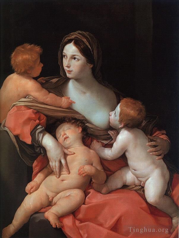 Guido Reni Oil Painting - Charity