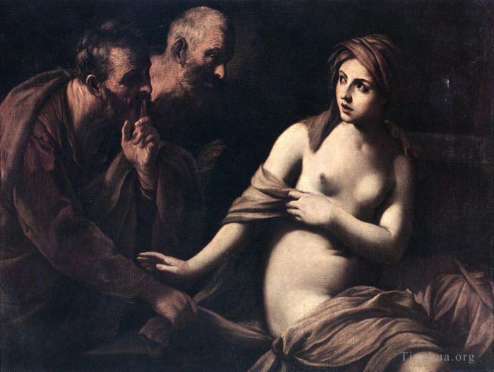Guido Reni Oil Painting - Susanna and the Elders