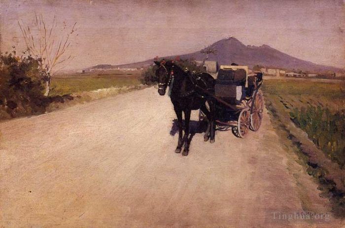 Gustave Caillebotte Oil Painting - A Road Near Naples