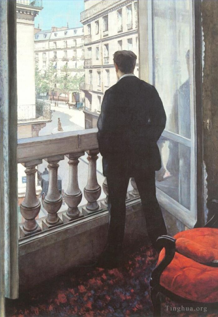Gustave Caillebotte Oil Painting - A Young Man at His Window