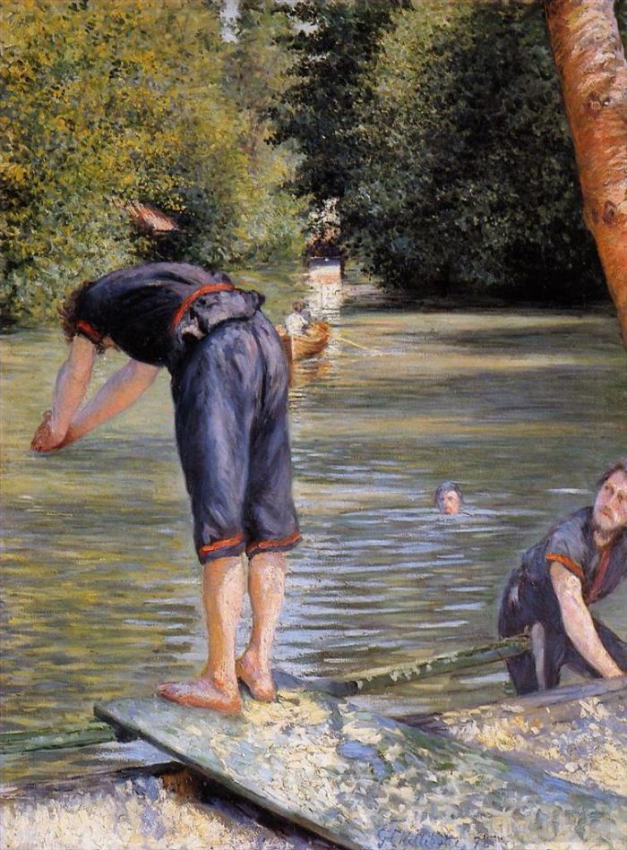 Gustave Caillebotte Oil Painting - Bathers