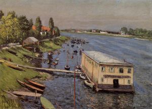 Artist Gustave Caillebotte's Work - Boathouse in Argenteuil