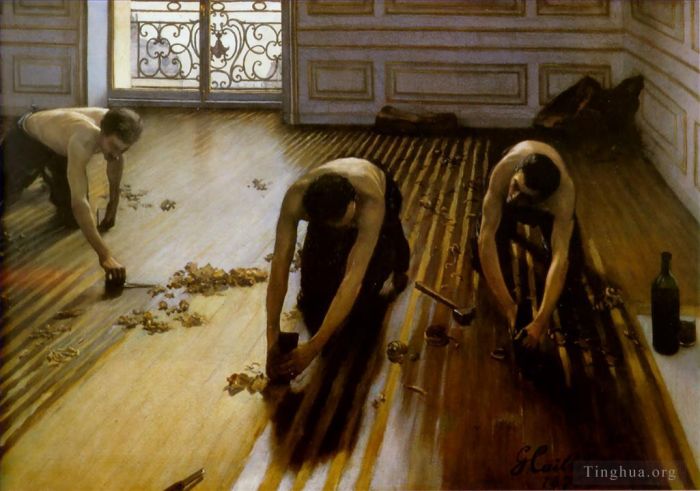 Gustave Caillebotte Oil Painting - The Floor Scrapers (The Floor Planers or Floor-strippers)