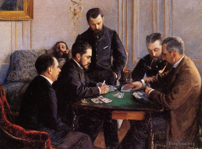 Gustave Caillebotte Oil Painting - Game of Bezique