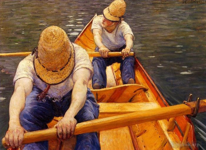 Gustave Caillebotte Oil Painting - Oarsmen
