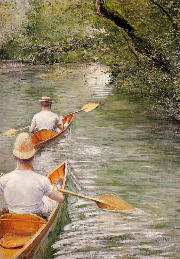 Gustave Caillebotte Oil Painting - Perissoires aka The Canoes