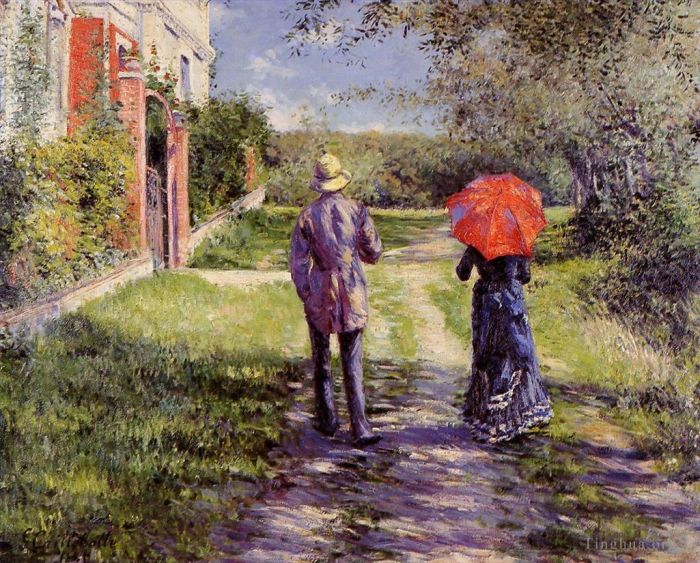 Gustave Caillebotte Oil Painting - Rising Road