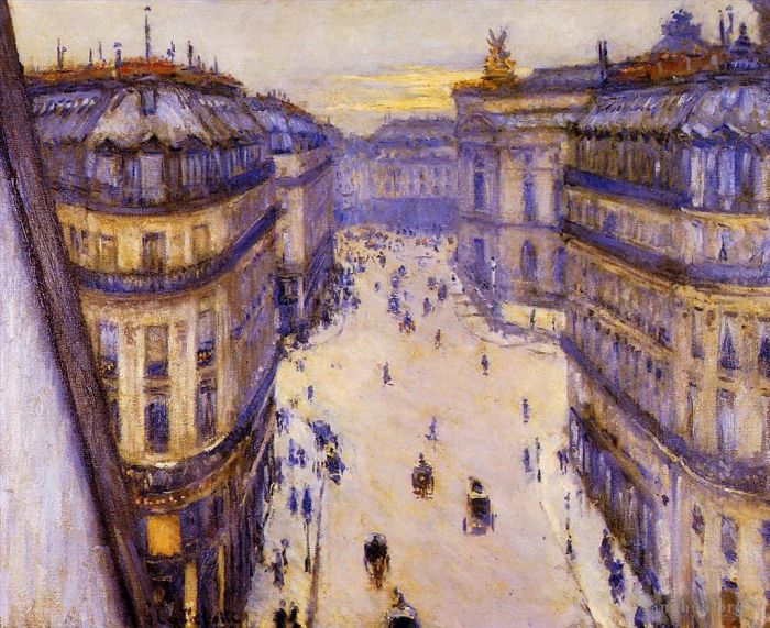 Gustave Caillebotte Oil Painting - Rue Halevy Seen from the Sixth Floor