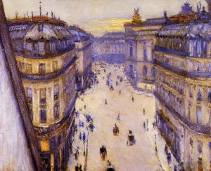 Artist Gustave Caillebotte's Work - Rue Halevy Seen from the Sixth Floor