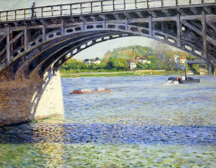 Gustave Caillebotte Oil Painting - The Argenteuil Bridge and the Seine